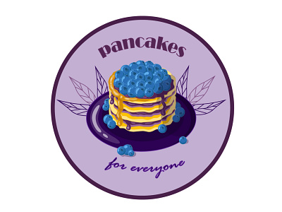 Pancakes logo art design flat graphic design icon illustration illustrator logo pancakes vector