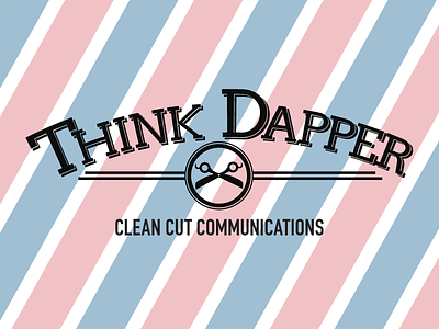 Think Dapper Logo barber branding clean concept dapper design flat identity logo simple traditional