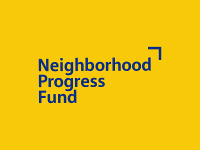 Neighborhood Progress Fund Logo banking branding design lender logo logo design