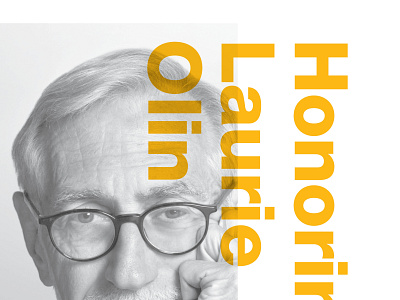 Honoring Laurie Olin design event gold invite layout typography