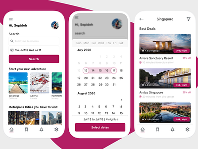 Hotel booking App concept app booking design hotel hotel booking ui