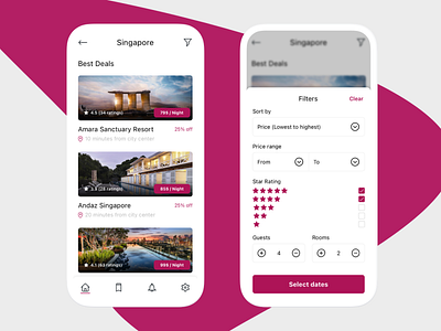 Hotel booking App concept app booking design hotel hotel booking ui