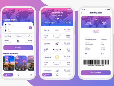 Flight reservation App concept app booking design flight booking flight ticket flights ui