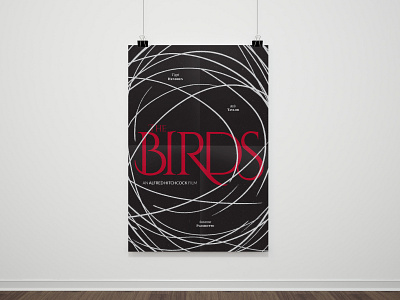 The Birds design mixed media movie poster photoshop poster typography