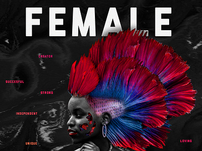 Female Poster by Angie Vasquez on Dribbble