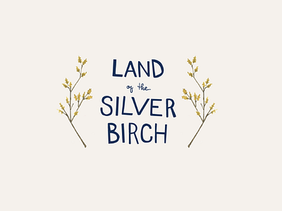 Silver Birch Title branding design illustration