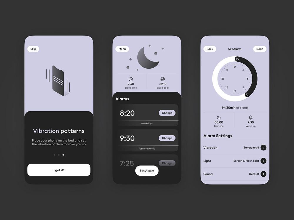 Deaf Alarm App by Alex Zinenko on Dribbble