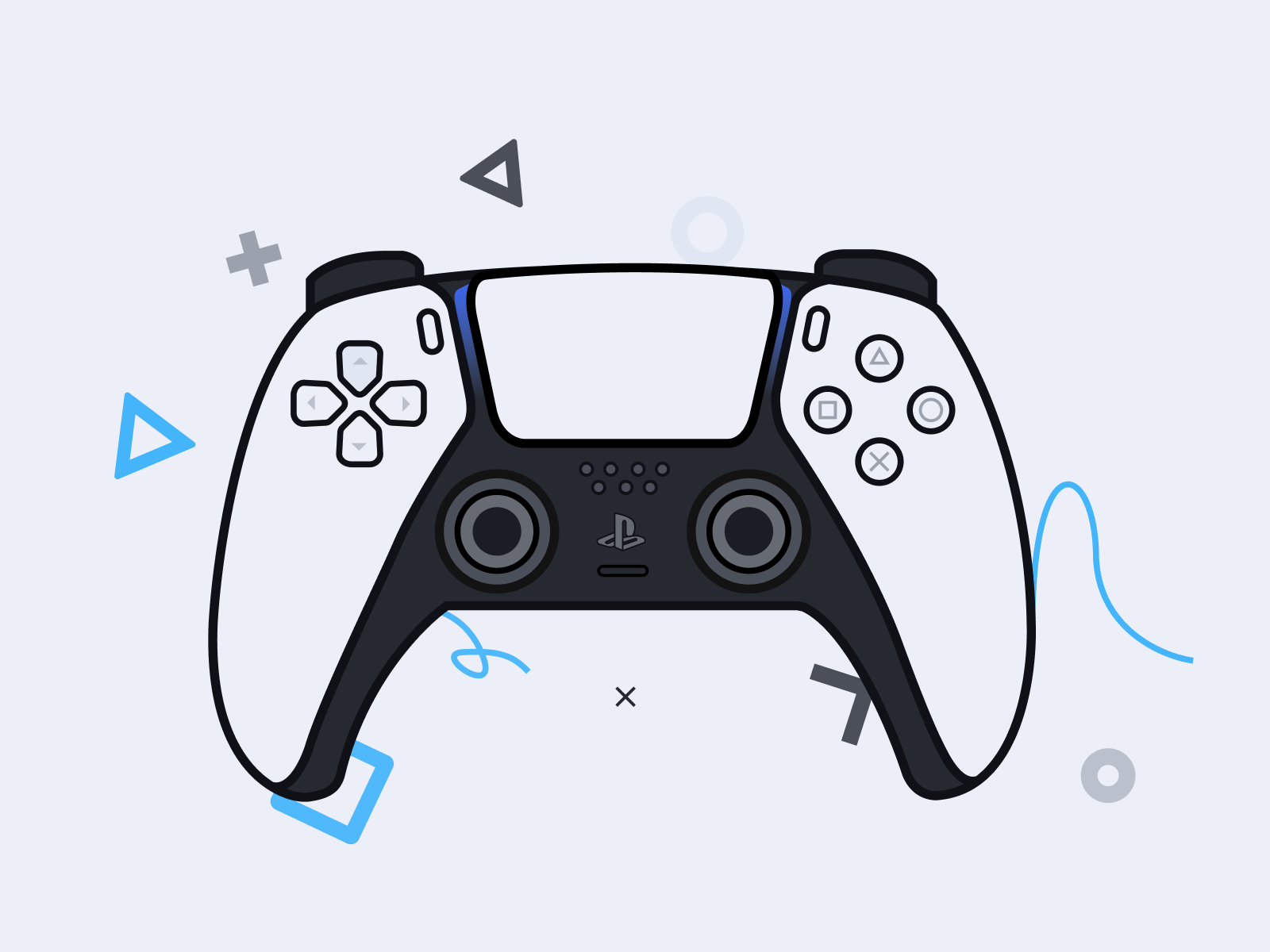 Illustration Controller PS5 in Figma by Násser Yousef Ali on Dribbble