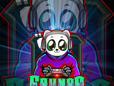 Panda logo design esport logo mascot subbadges twitch twitch banner twitch logo youtube banner youtube logo