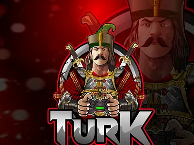 Turk logo design esport logo mascot twitch banner twitch logo vector youtube youtube banner youtube logo