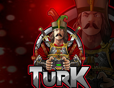 Turk logo design esport logo mascot twitch banner twitch logo vector youtube youtube banner youtube logo