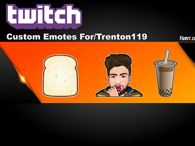 TWITCH EMOTES POG BUBB TEA SLICE BREAD branding design esport illustration logo mascot twitch banner twitch logo twitchemote youtube youtube banner youtube logo