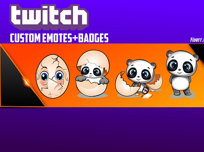 egg and panda sub badges design esport logo mascot subbadges twitch twitch banner twitch logo youtube banner youtube logo