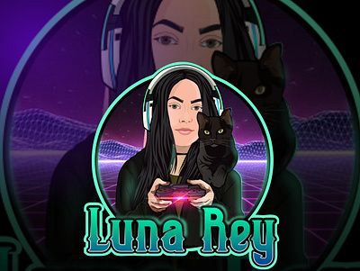 luna rey logo jpeg design esport illustration logo mascot subbadges twitch twitch banner twitch logo youtube banner youtube logo