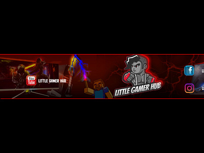 little gamer hub banner design esport illustration subbadges twitch twitch logo twitchemote ui ux vector