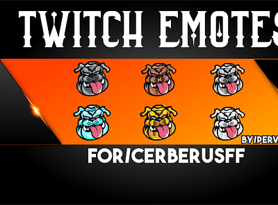 dog twitch emotes banner design illustration mascot subbadges twitch twitch banner twitch logo twitchemote youtube logo