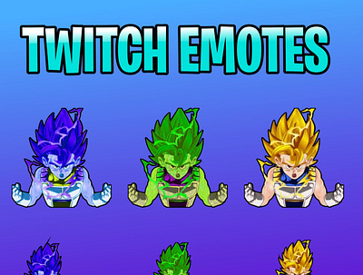 GOKU EMOTES design esport logo mascot subbadges twitch twitch banner twitch logo youtube banner youtube logo