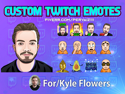 custom emotes from photo avatar cartoon customemotes faceemotes gaminglogo illustration pictureemotes twitchemotes