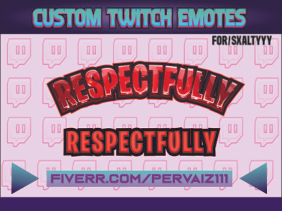 Respectfully text twitch emote 3dtext 3dtexteffect 3dtextemotes textemotes textlogo texttwitchemote twitchemotes twitchstreamers