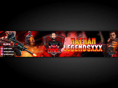 GAMING YOUTUBE BANNER cartoonlogo esportslogo gaminglogo mascotlogo modernbanner sportslogo subbadges textemotes textlogo twitchemotes