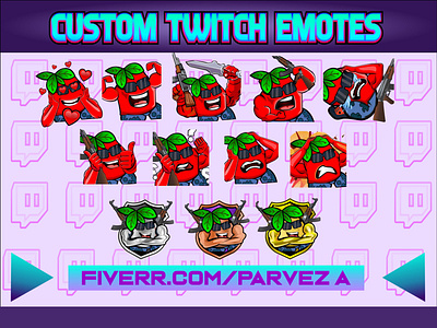 RamboRedish custom emotes