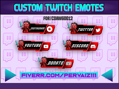 Mincraft twitch panels,Emotes Badges logo