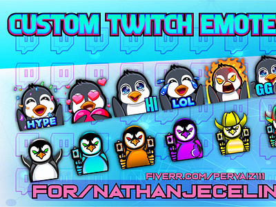 Cute Penguin Twitch Emotes