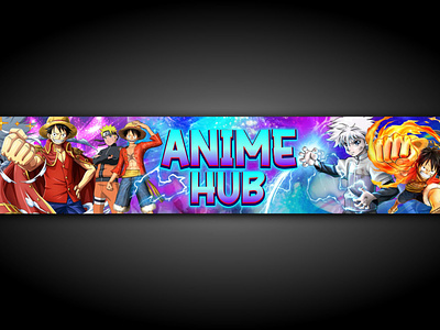 Anime Hub Gaming banner , cartoon banner, youtube channel art