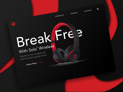 Beats Audio - Homepage flat homepage redesign ui web design