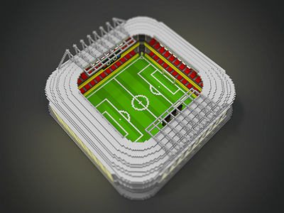 Voxel Instasoccer cute football light soccer stadium voxel
