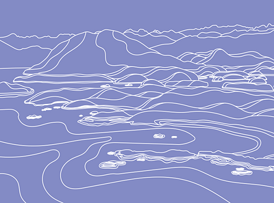 Tofino Simple Line bcbritishcolumbia beach line lines ocean purple sea simple tofino water