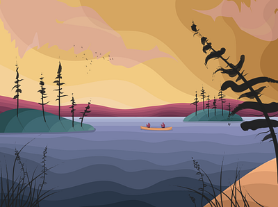 Northern Ontario beautiful beauty canoe dawn dusk lake ontario paddle sunrise sunset water