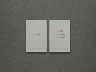 Met business cards