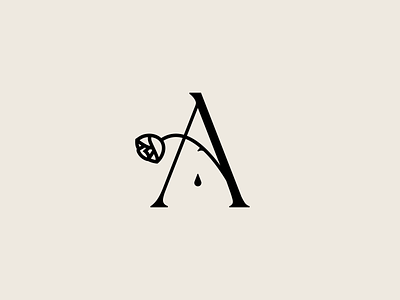 Anonymous Architects blood drop letter logo logodesign logomark logotype rose rose logo thorn