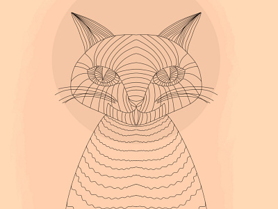 Sketch for [DAY34] artwork cat drawing pattern sketch