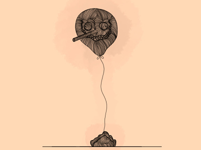 Sketch for [DAY36] artwork balloon creepy drawing horror horror art monster pattern scary sketch