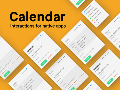 calendar app app design calendar design interaction native native app product design ui ux xd