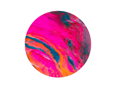 Painting abstract animation circle green paint painting pink