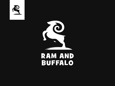 ram and buffalo animal logo animals antelope art branding buffalo bull bulls creative creative design design dual meaning icon illustration illustrator logo negativespace ram sheep wild