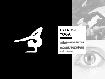 Eyepose Yoga Logo art branding calm creative creative design dance design dual meaning logo eye health icon illustration logo negative space sharp smart logo ui vector yoga