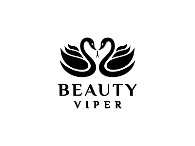Beauty Viper Logo art beautiful beauty branding cobra creative creative design dangerous design dual meaning logo duck icon illustration logo smart logo snake swan ui vector viper