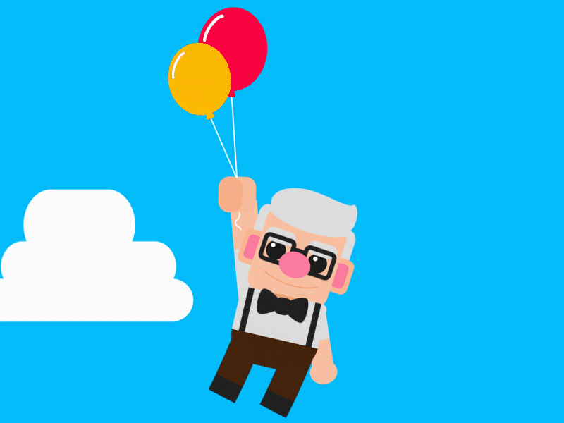 Mr. Carl Fredricksen animation design illustration motion graphic pixar up vector