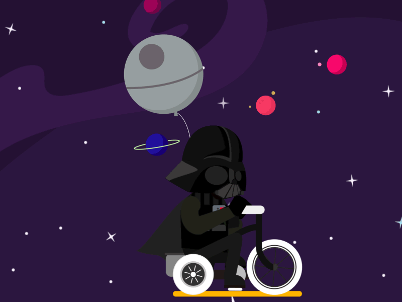 Darth-boy Vader animation darth vader design illustration motion graphic starwars