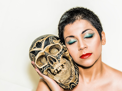 Haans & I india makeup. naina photography portraiture self portrait skull