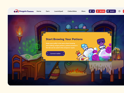 The Puffy Lab - Connect wallet page blockchain design figma figmadesign flat game illustration ui