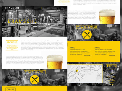 First Shot! concept design restaurant web design