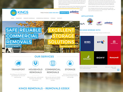 Kings Removals Rebrand crown logo logo design rebrand removals responsive ux web design