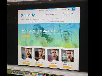 Fitness Ecommerce Shop Design beautiful concept ecommerce fitness health magento shop simply supplements ux web design