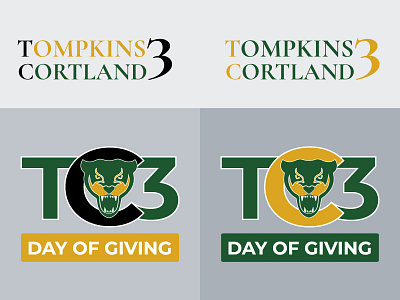 Logos for Tompkins Cortland Giving Day branding graphic design logo