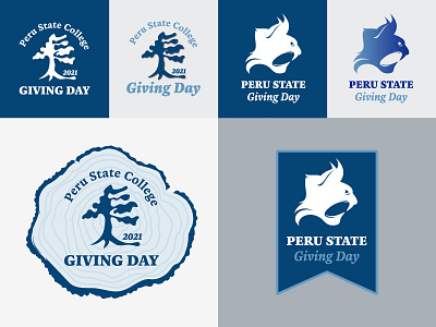 Logos for Peru State College Giving Day branding graphic design logo